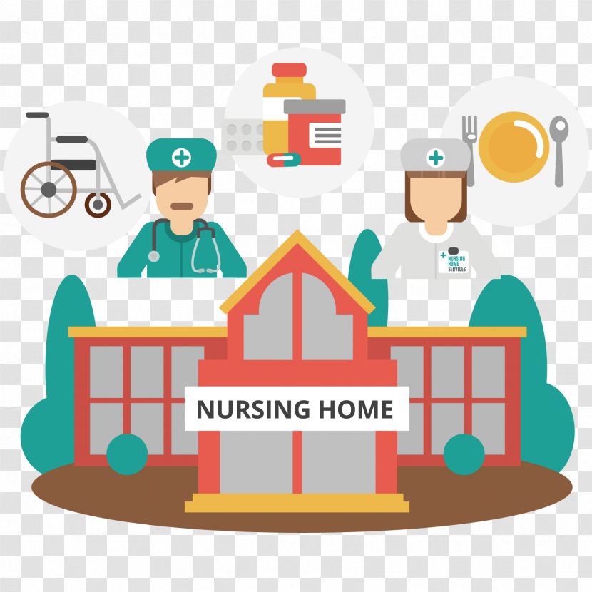Nursing Home Care Old Age - Hospital - Vector Map Transparent PNG