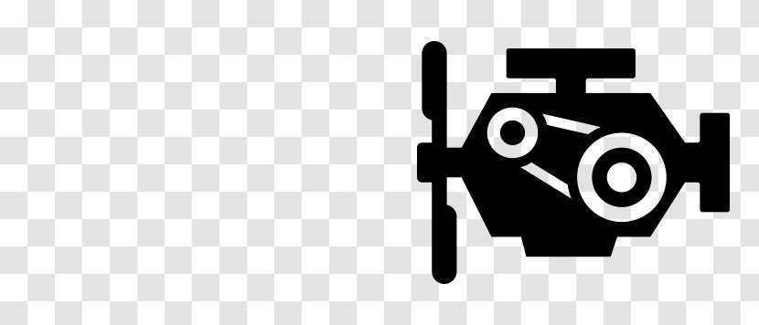 Car Check Engine Light Logo - Monochrome Transparent PNG