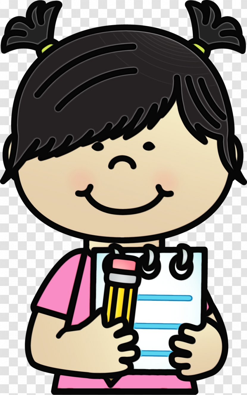 Cartoon Clip Art Cheek Child Happy - Wet Ink - Fictional Character Pleased Transparent PNG