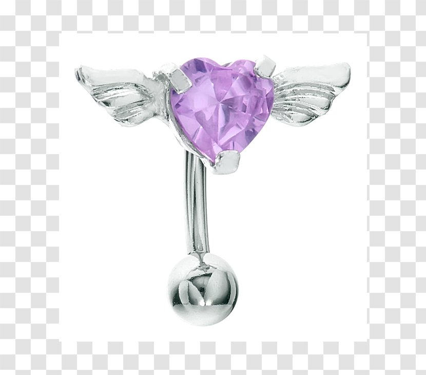 Amethyst Navel Piercing Body Jewellery Purple - Fashion Accessory Transparent PNG