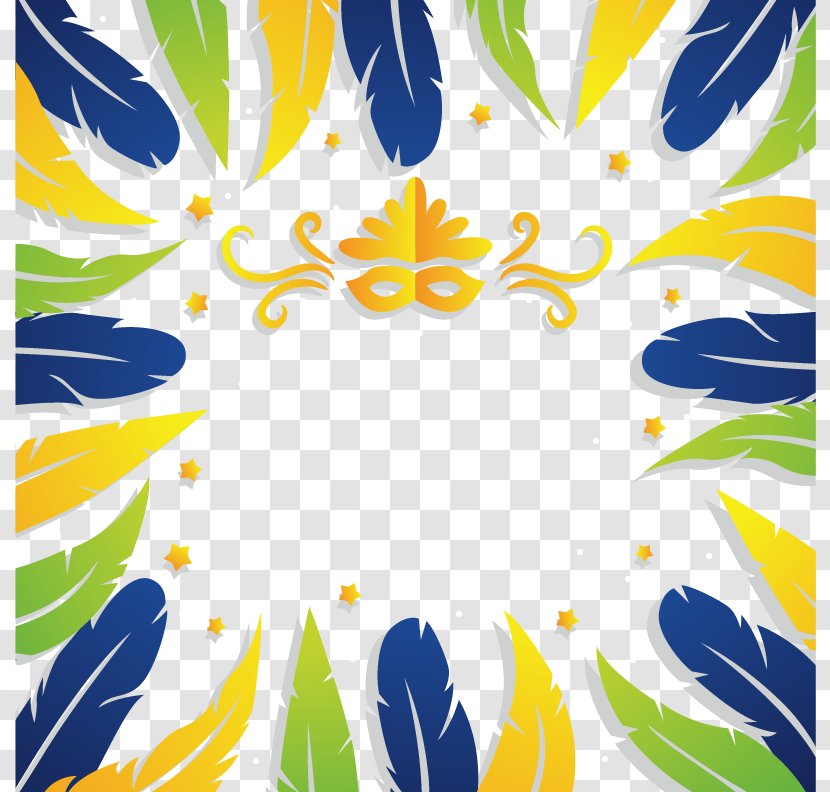 Brazilian Carnival Graphic Design Festival - Feather - Circle Frame Transparent PNG