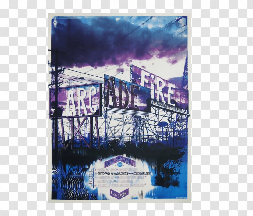 Poster Arcade Fire Sky Plc - Summer Tour Transparent PNG