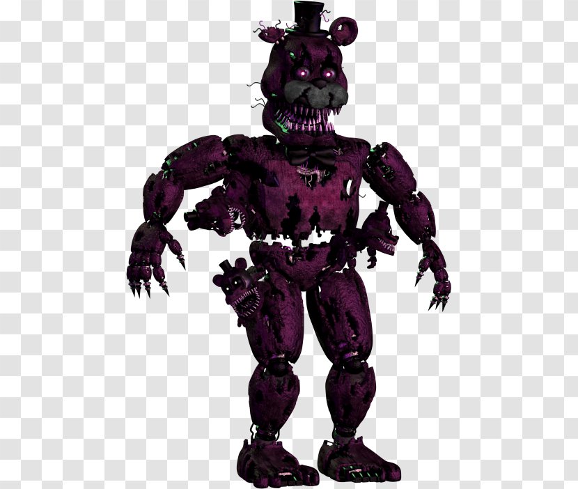 Five Nights At Freddy's 4 2 Freddy Fazbear's Pizzeria Simulator 3 - Figurine - Purple Bear Transparent PNG