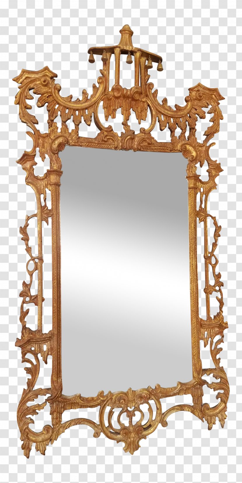 Gold Chinese Magic Mirror Chinoiserie - Furniture Transparent PNG