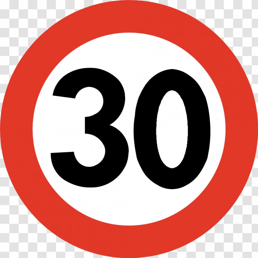 Speed Limit - Watercolor - 30 Transparent PNG