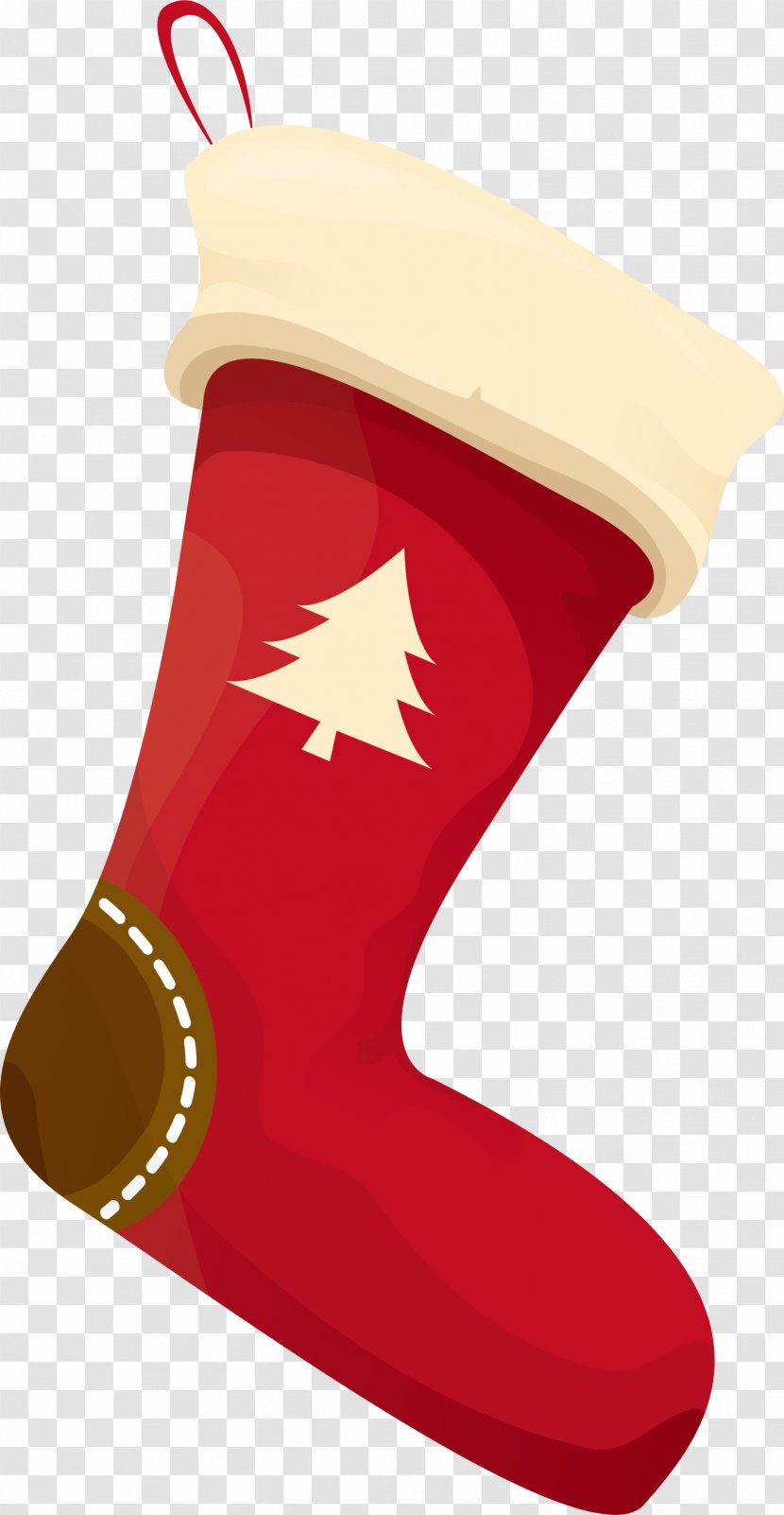 Christmas Stocking Red Ornament - Sock - Tree Socks Transparent PNG