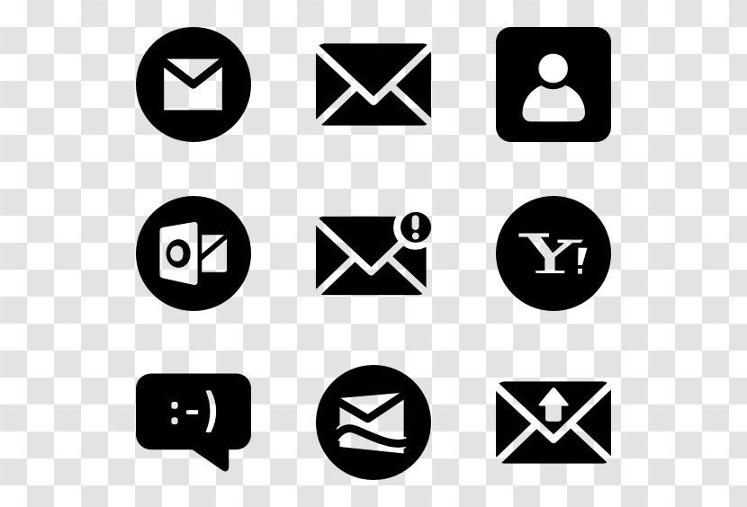 Send Email Button - Black - Video Transparent PNG