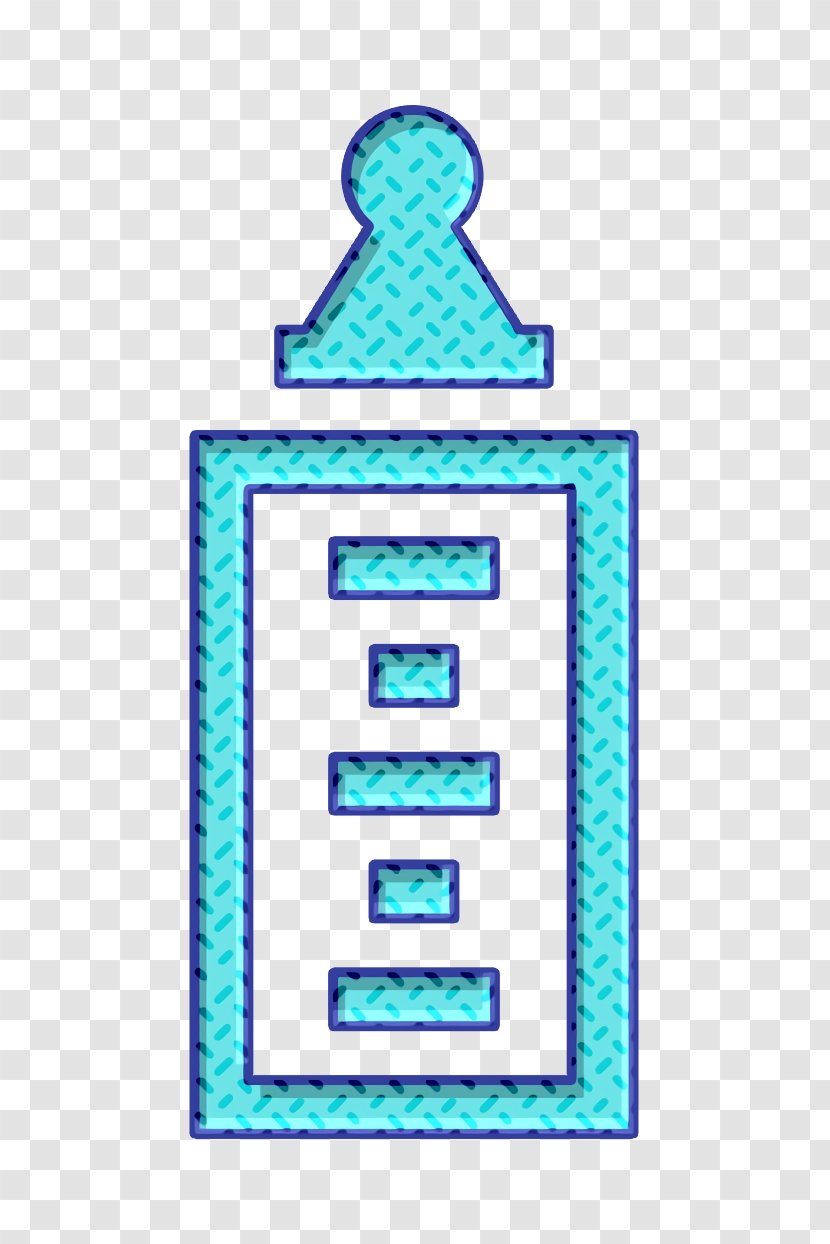 Baby Icon Bottle Children - Aqua Turquoise Transparent PNG