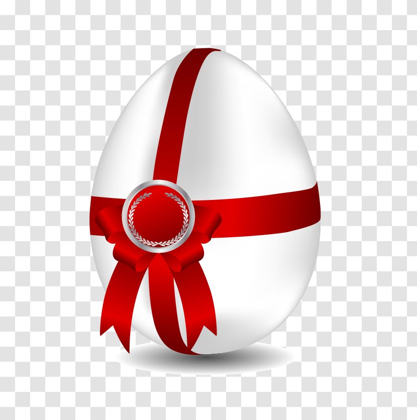 Euclidean Vector Easter Egg - Red - Ribbon Transparent PNG