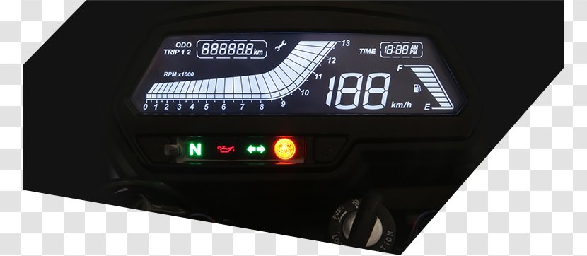 Bajaj Auto Motorcycle Modenas Pulsar Malaysia - Speedometer With 46 Miles On It Transparent PNG