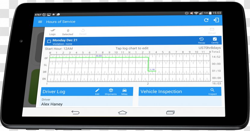 Hours Of Service Electronic Logging Device Truck Driver Logbook - Fleet Management - 24 Hour Transparent PNG