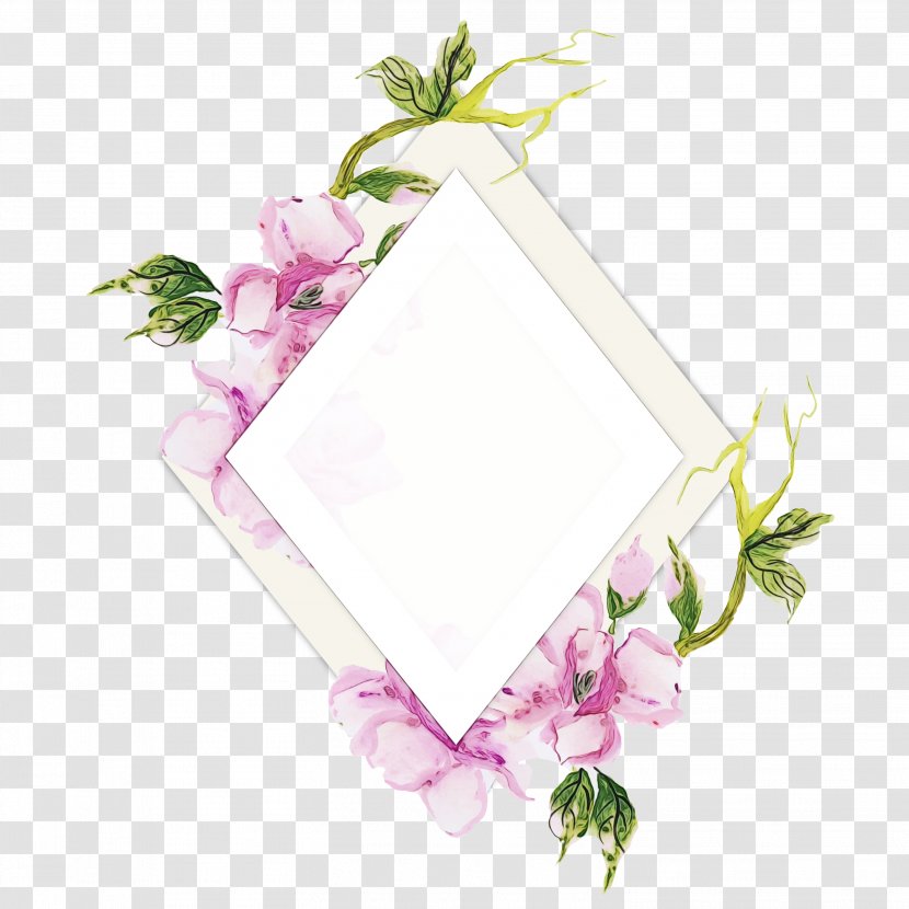 Pink Flower Frame - Cut Flowers - Plant Picture Transparent PNG