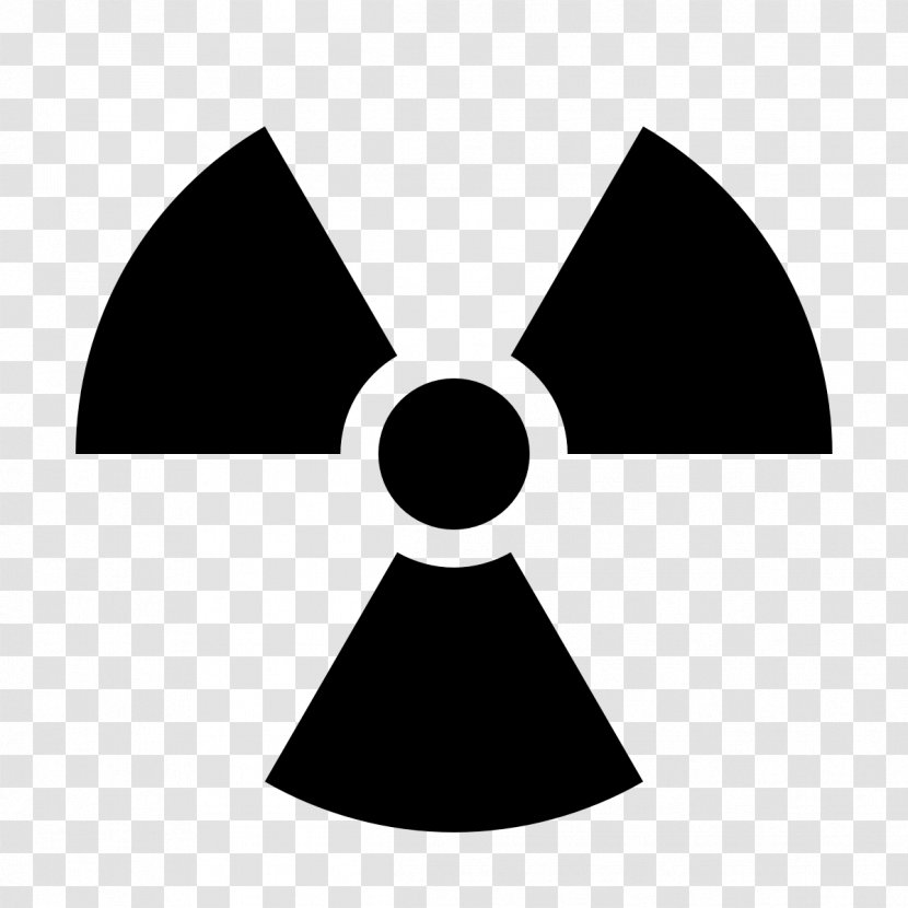 Radioactive Decay Radiation Hazard Symbol Clip Art - Black And White Transparent PNG