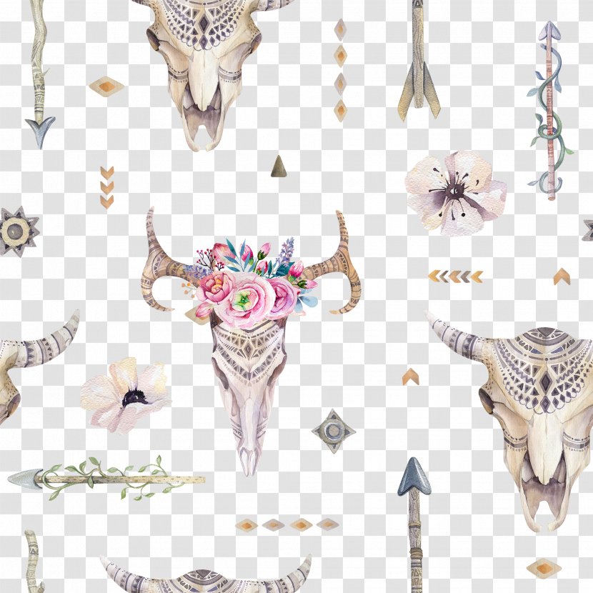 Stock Photography Cattle Illustration Image Skull - Art - Sheep Head Transparent PNG