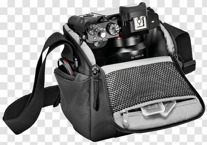 MANFROTTO Shoulder Bag NX Holster DSLR Grey Backpack NX-BP Camera Lens - Hardware Transparent PNG