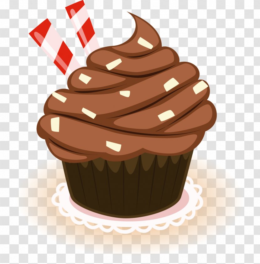 Cupcake Birthday Cake Muffin Chocolate - Drawing - Lovely Transparent PNG