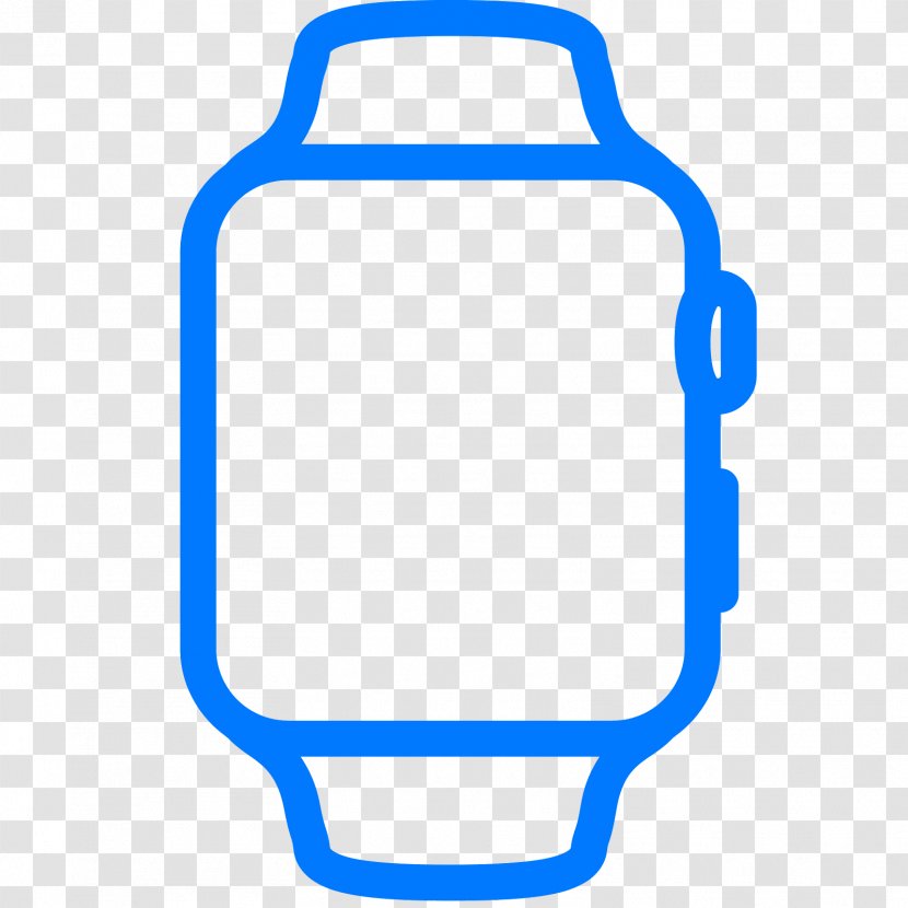 Apple Watch Smartwatch Clip Art - Electric Blue Transparent PNG