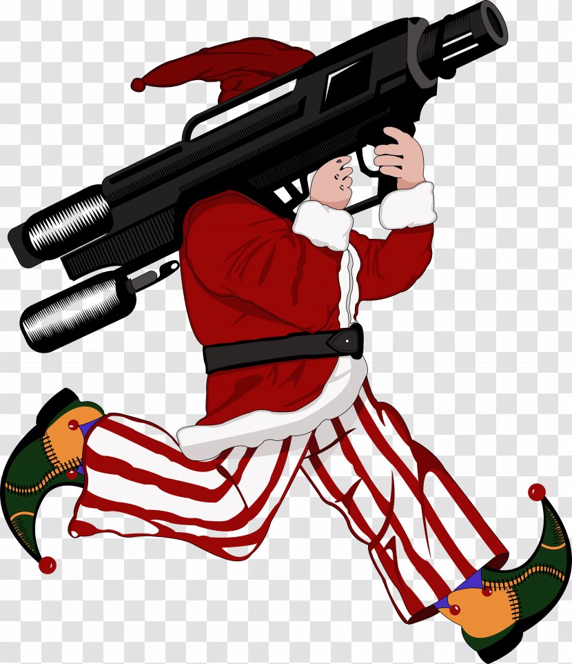 Air Gun Firearm Clip Art Character - Fictional - Asian Santa Transparent PNG