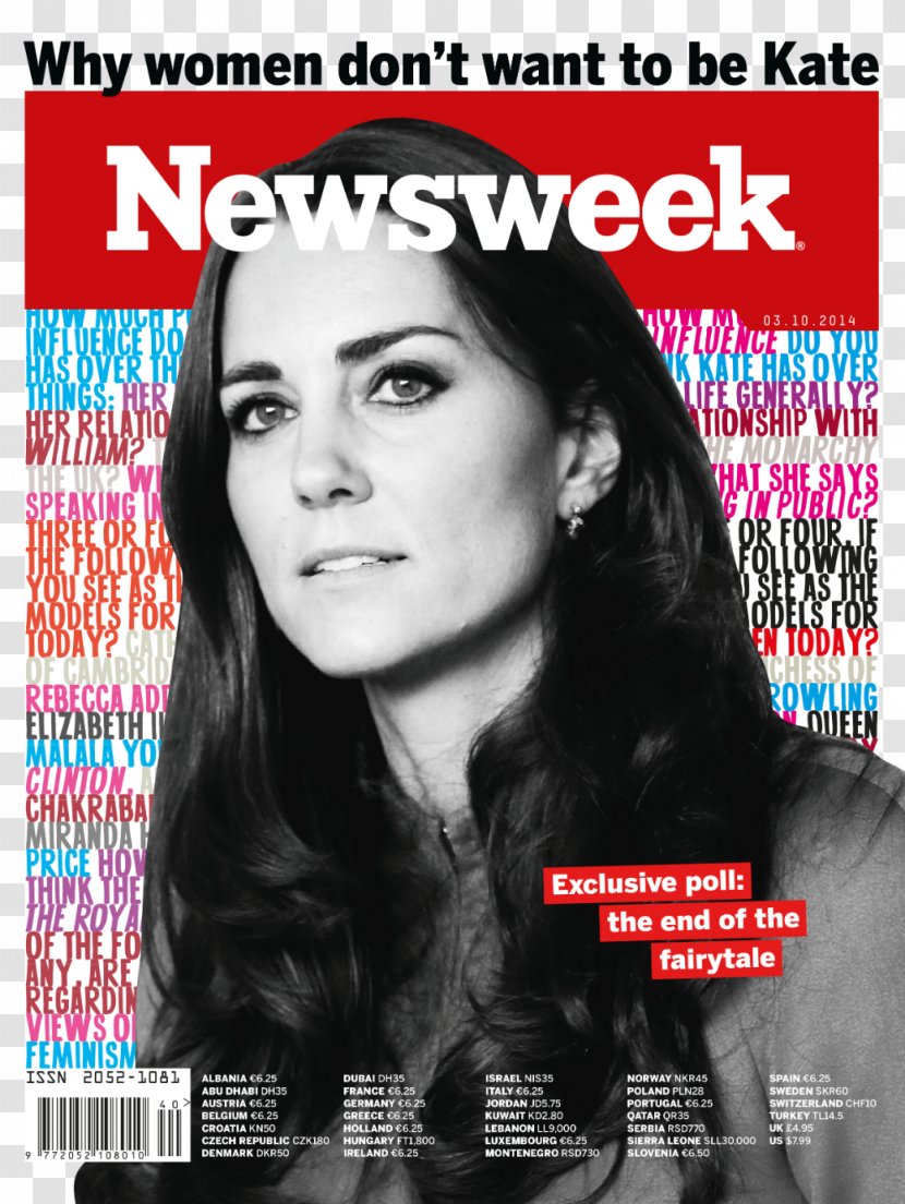 Catherine, Duchess Of Cambridge Magazine Newsweek Book Cover - Kate Middleton Transparent PNG