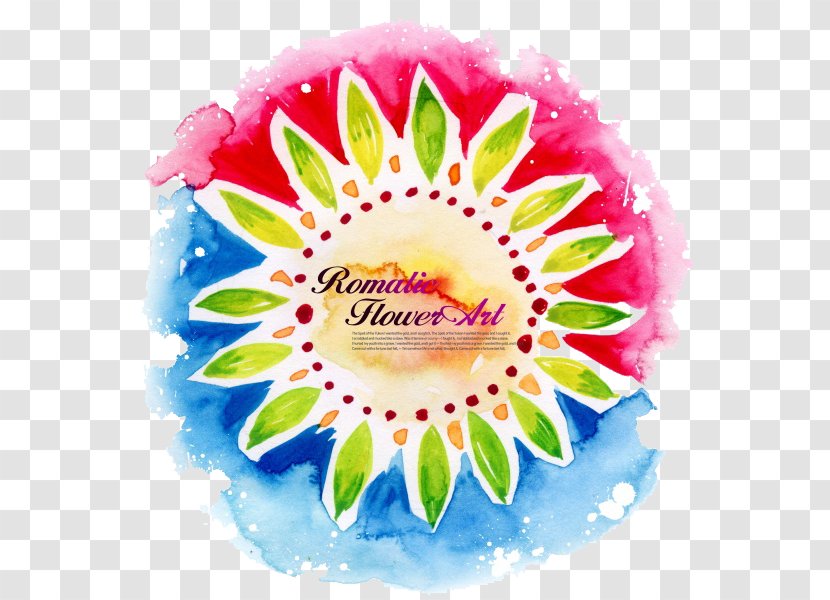 Watercolor Painting Flower - Floral Design - Ink Graffiti Background Material Transparent PNG