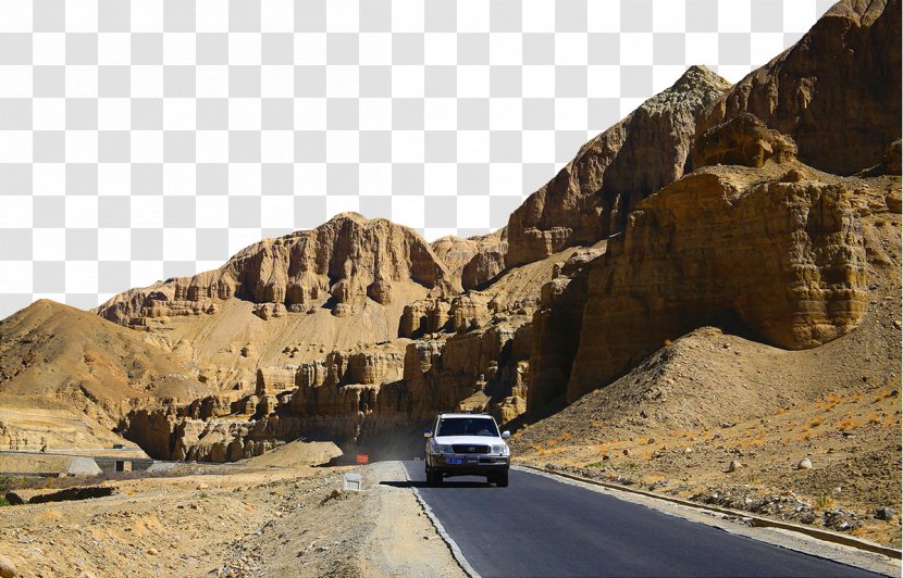 Road Trip Mode Of Transport Rock Sand - Western Tibet Ali Fam Transparent PNG