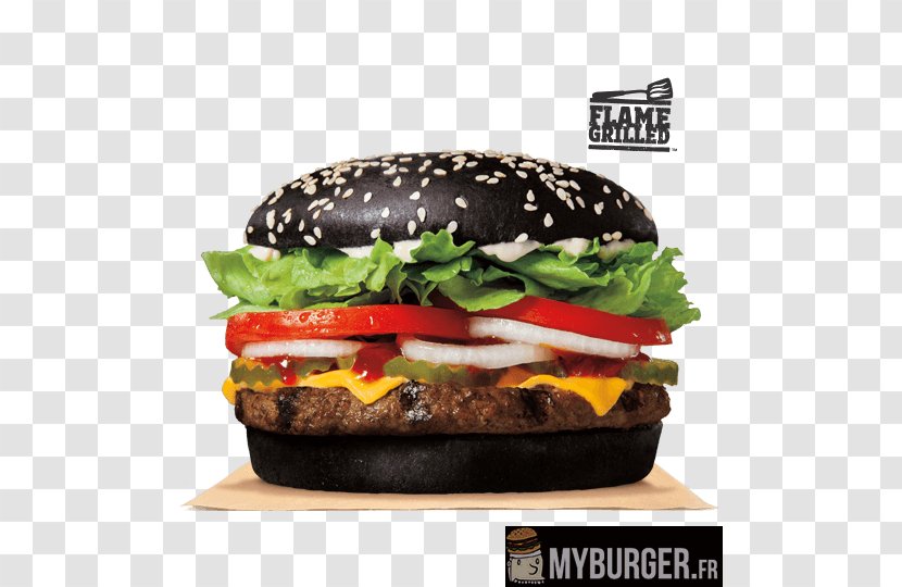 Whopper Hamburger Black Bun Fast Food Burger King Transparent PNG