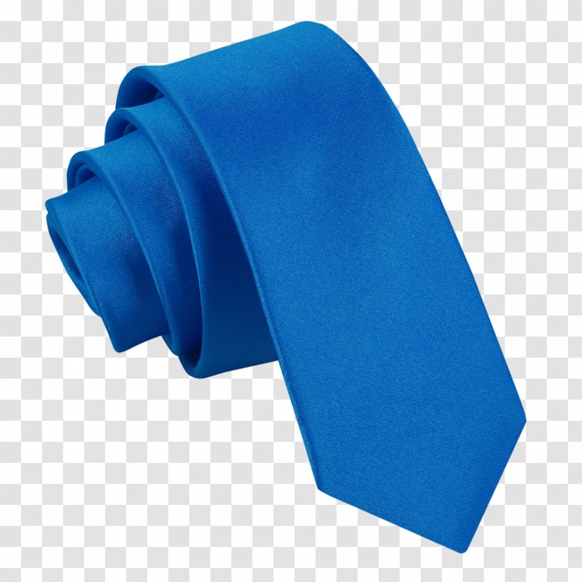 T-shirt Necktie Electric Blue Satin - Clipon Tie - Bow Transparent PNG