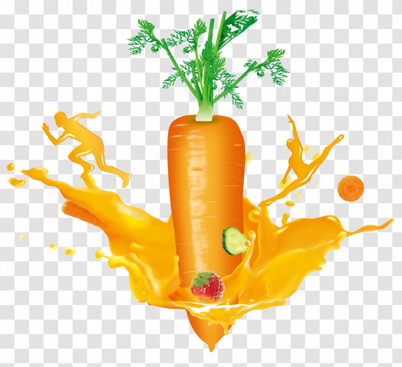 Carrot Juice Strawberry - Food Transparent PNG
