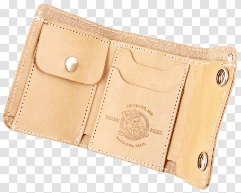 Wallet Coin Purse Leather - Khaki - Tri Fold Transparent PNG