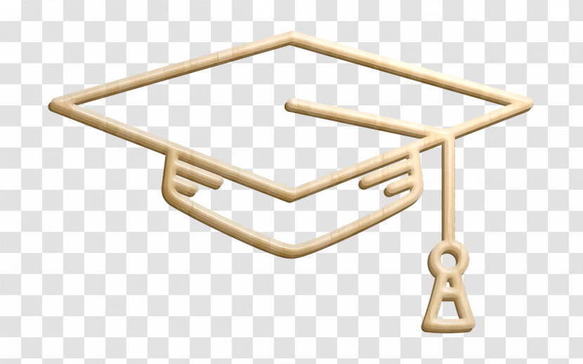Mortarboard Icon Linear Detailed High School Elements Icon University Icon Transparent PNG