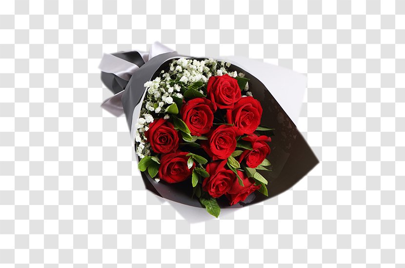 Garden Roses Beach Rose Gypsophila Paniculata Red Flower - Floral Design - 9 Bouquet Of Flowers Transparent PNG
