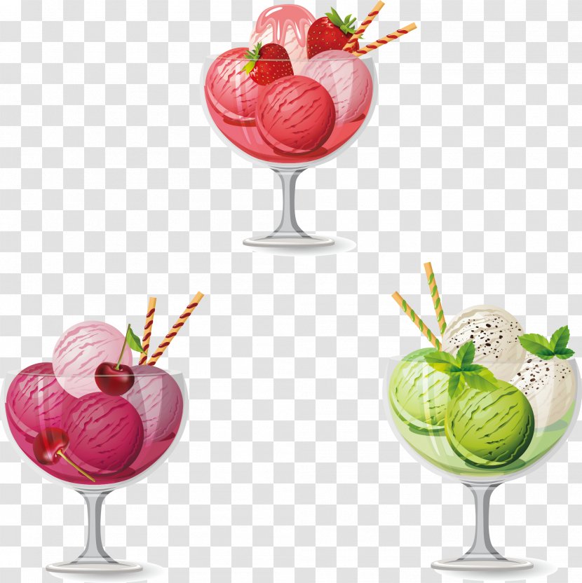 Chocolate Ice Cream Cocktail Sundae - Stemware - Delicious Salad Transparent PNG