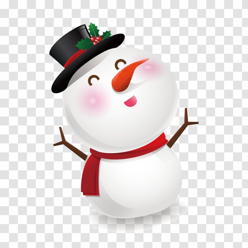 Snowman Cartoon - Designer - Christmas Vector Material Transparent PNG