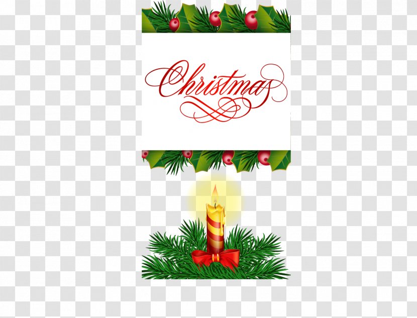 Christmas Tree Ornament Card - Candle Decoration Transparent PNG