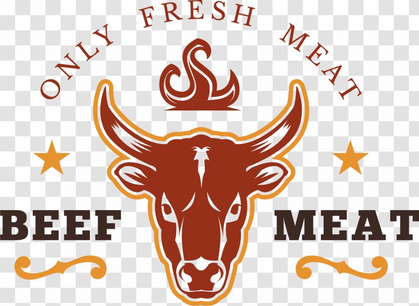 Cattle Barbecue Logo Meat - Like Mammal - Ngau Tau Label Transparent PNG