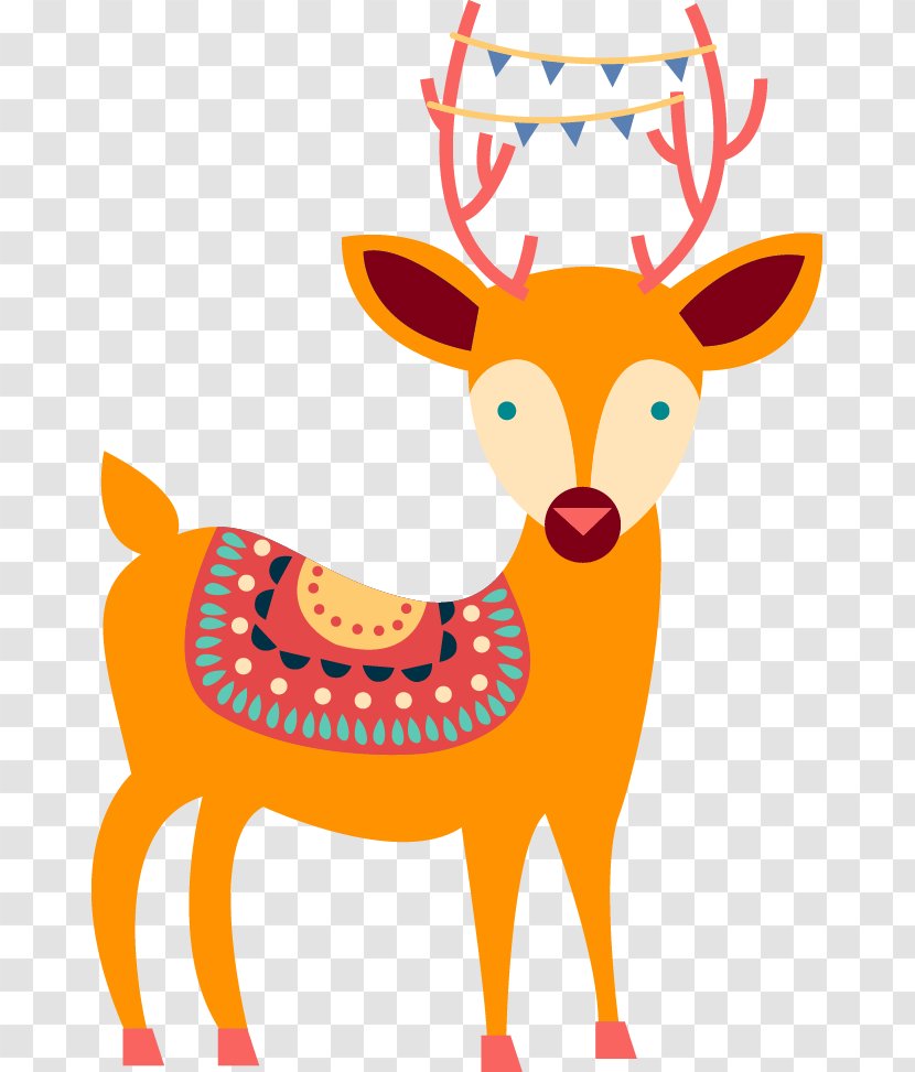 Reindeer Clip Art Cartoon Image - Mammal - Fallow Deer Transparent PNG