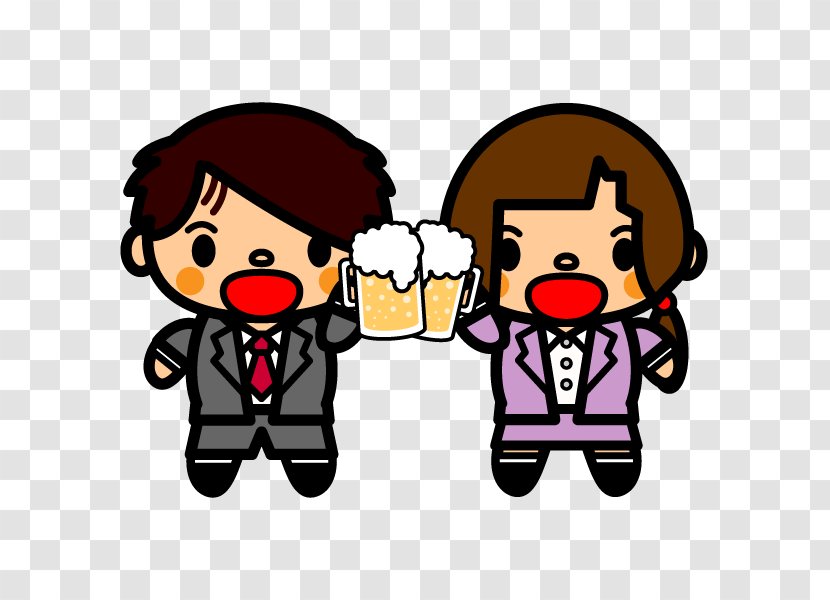 Art Human Behavior Character Clip - Cartoon - Beer Toast Transparent PNG