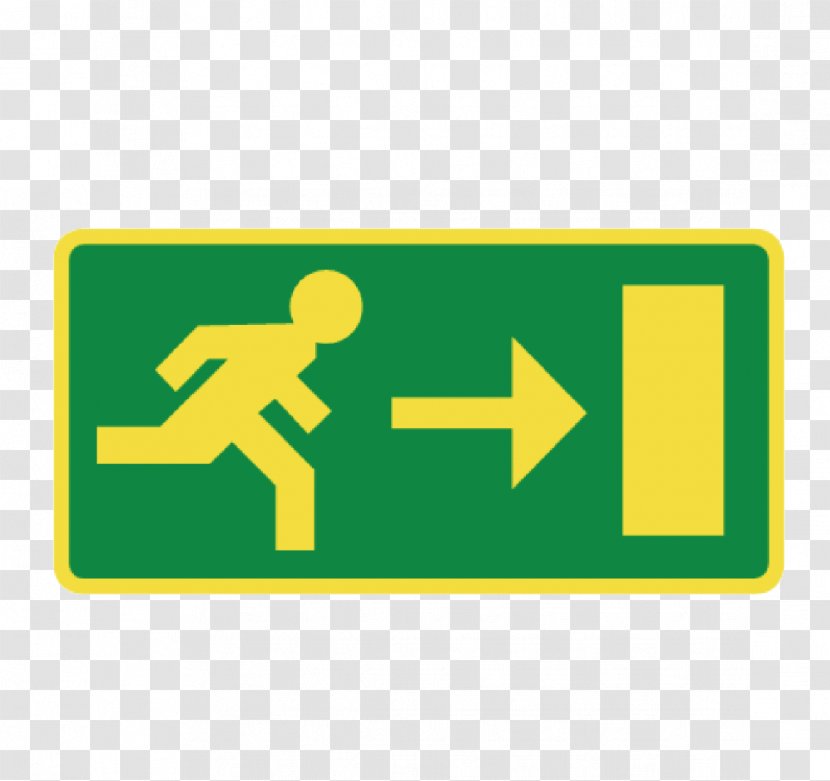 Emergency Exit Pictogram Light-emitting Diode Solid-state Lighting - Rectangle - Yellow Transparent PNG