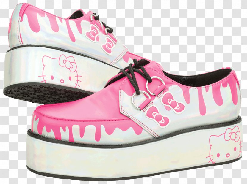 Hello Kitty Sneakers Skate Shoe Brothel Creeper T.U.K. - Footwear - Pink House Transparent PNG