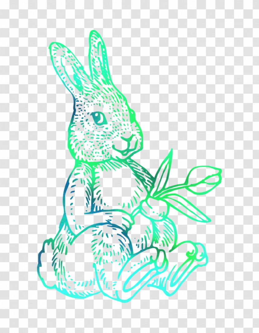 Domestic Rabbit Hare Easter Bunny Clip Art - Plants Transparent PNG