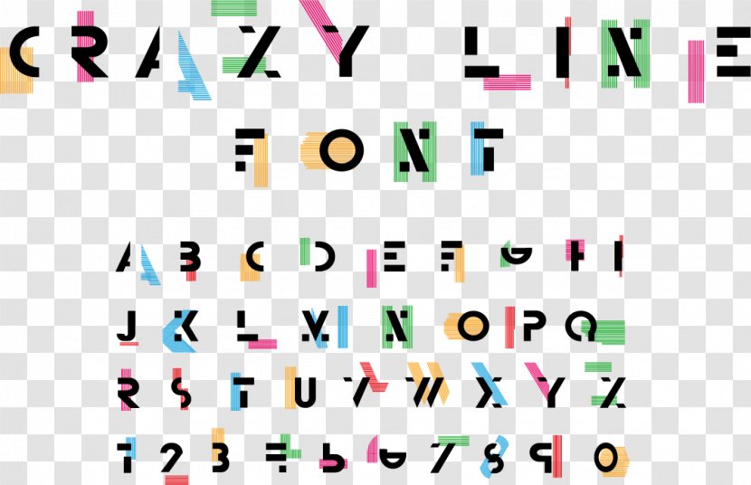 Alphabet Lettering Font - Brand - Crazy Color Bar WordArt Transparent PNG