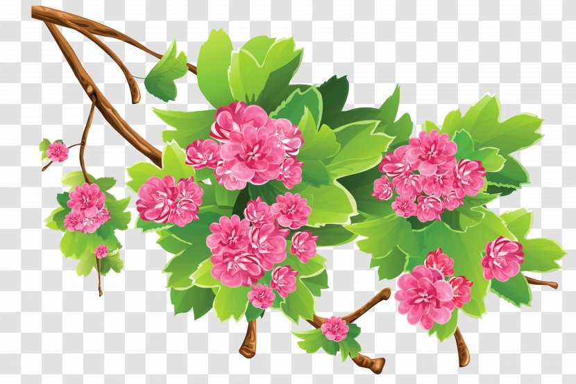 Spring Clip Art - Floral Design - Branch Transparent Clipart Picture Transparent PNG