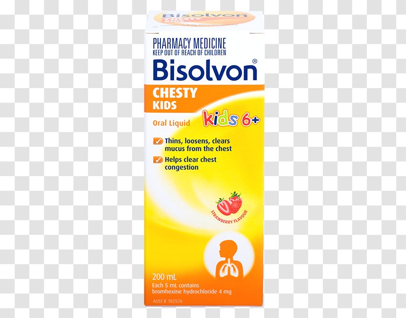 Bisolvon Bromhexine Cough Medicine Mucus - Beverages - Syrup Transparent PNG