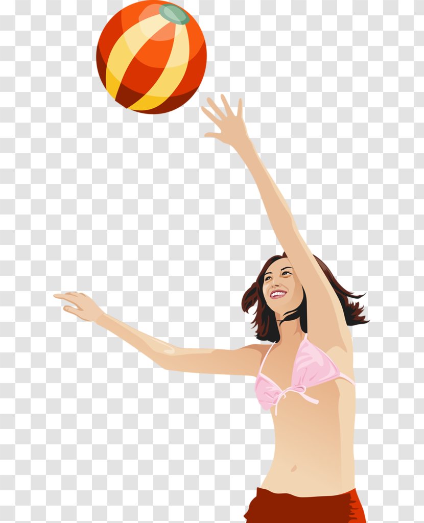 Beach Volleyball Sport - Silhouette Transparent PNG