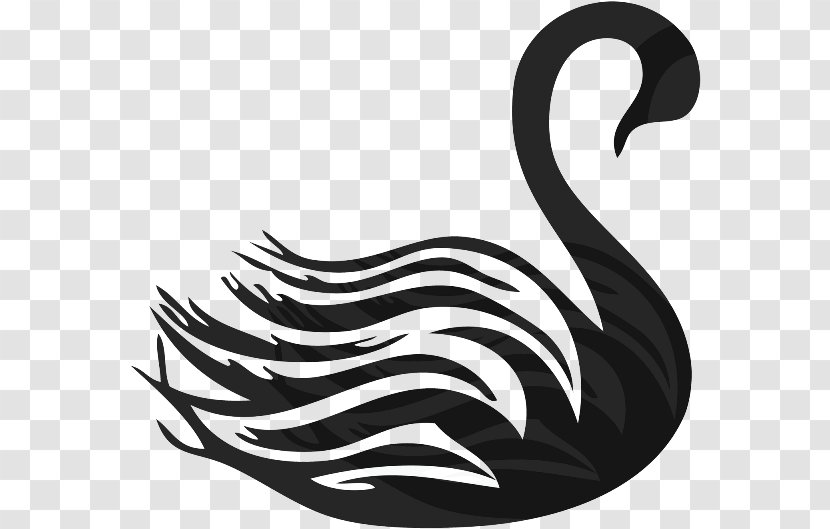 Bird Logo - Goose - Blackandwhite Transparent PNG