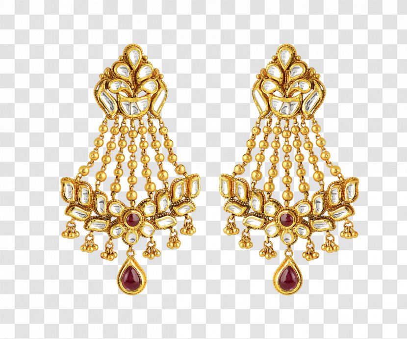 Gold Earring Orra Jewellery - Large Chandelier Earrings Transparent PNG