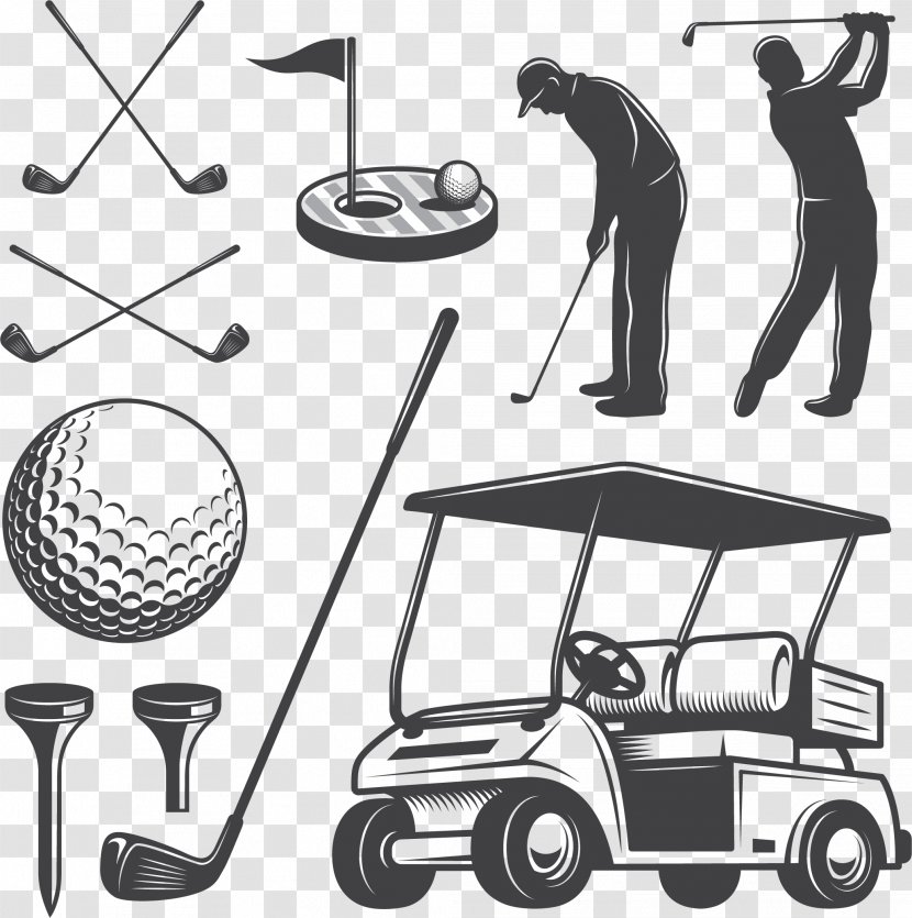 Golf Cart Club Caddie Clip Art - Player Vector Transparent PNG