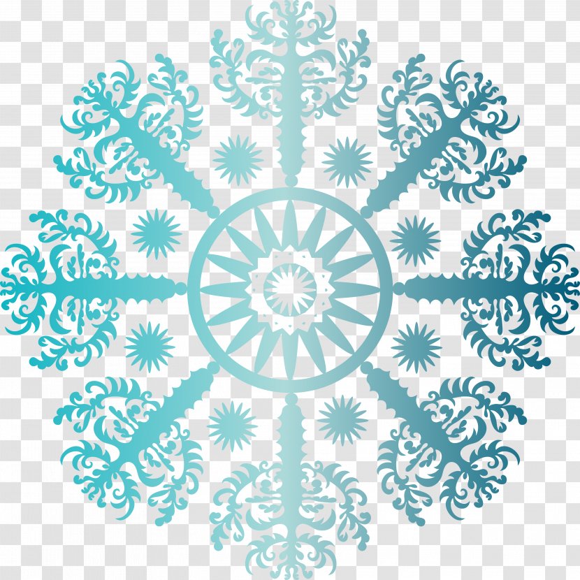 Blue Aqua Visual Arts Turquoise Teal - Area - Snowflakes Transparent PNG
