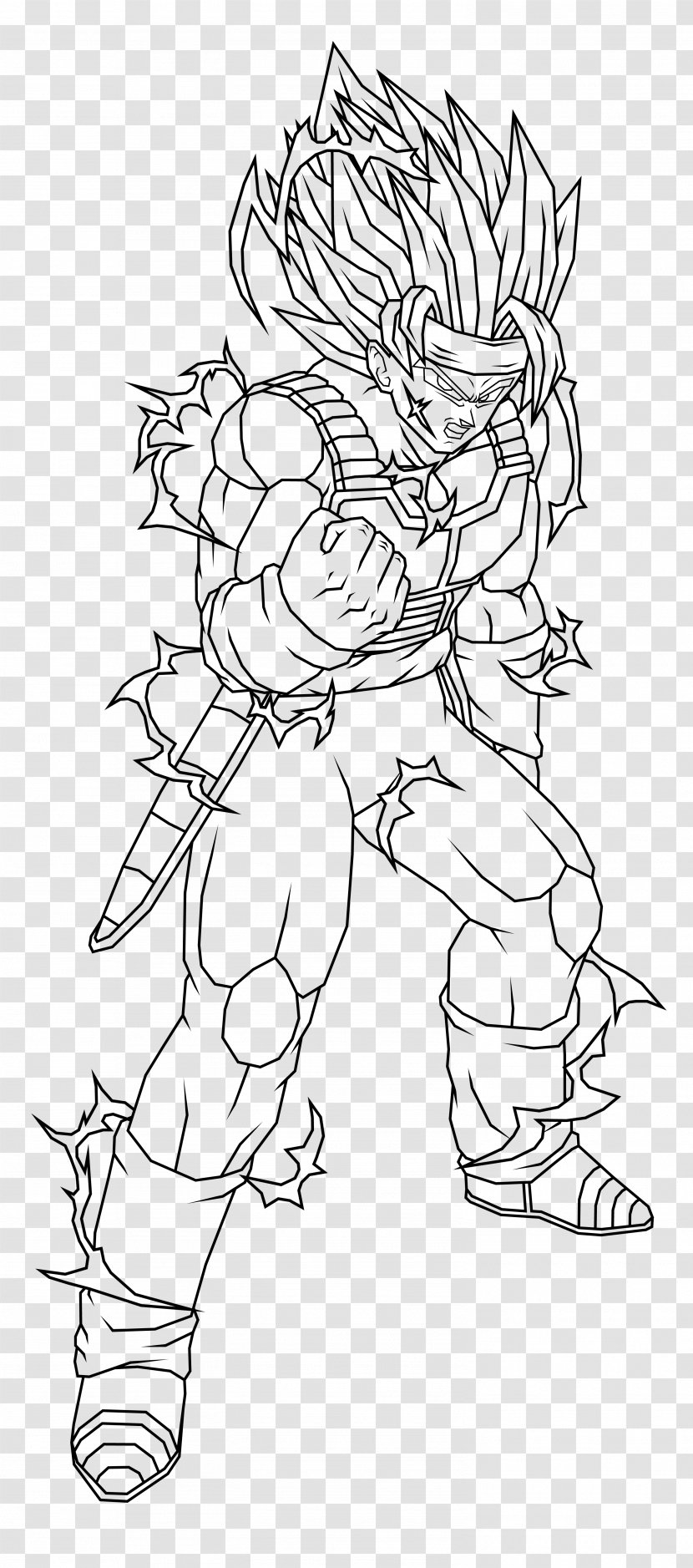 Gohan Goku Trunks Vegeta Super Saiyan - Figure Drawing Transparent PNG