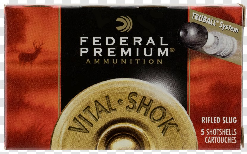 Shotgun Slug 20-gauge Federal Premium Ammunition Shell Firearm - Flower Transparent PNG
